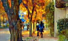 Load image into Gallery viewer, Autumn Foliage in Town 11x14