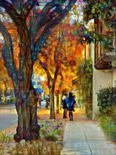 Load image into Gallery viewer, Autumn Foliage in Town 11x14