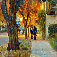 Load image into Gallery viewer, Autumn Foliage in Town 11x14