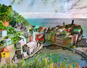 A Neural Diffusion in Cinque Terre 11x14